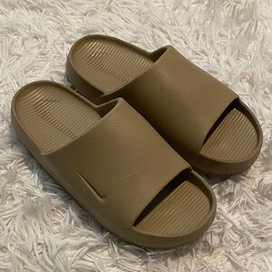 Nike Slide Sandals in Tan